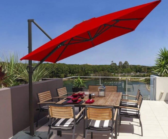 Abba Patio 8 x 10 Feet Rectangular Offset Cantilever Umbrella