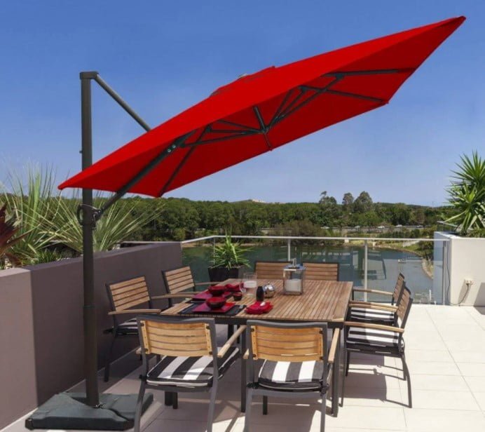 Abba Patio 8 x 10 Feet Rectangular Offset Cantilever Umbrella