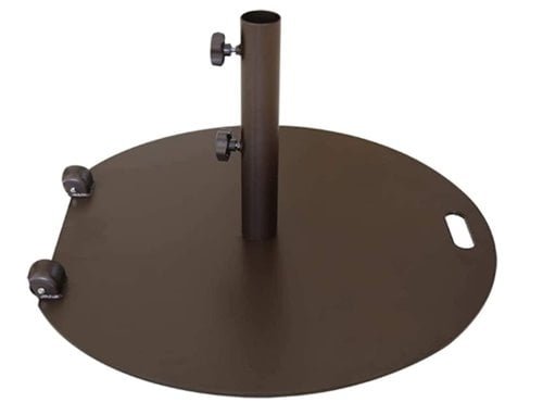Abba Patio Round Steel Umbrella Base Stand with Wheels 55 lbs