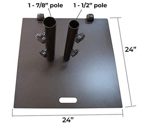 Abba Patio Umbrella Base - Heavy Duty 78 lbs