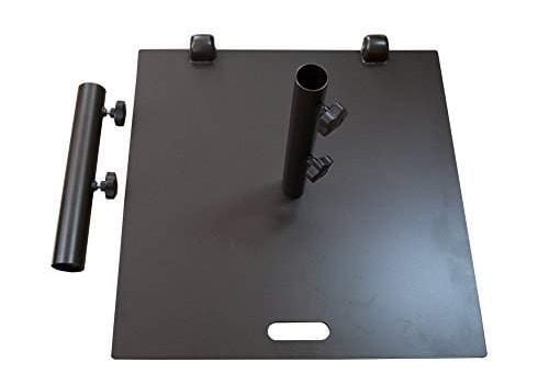 Abba Patio Umbrella Outdoor Base Stand, 53 lbs Square with Wheels