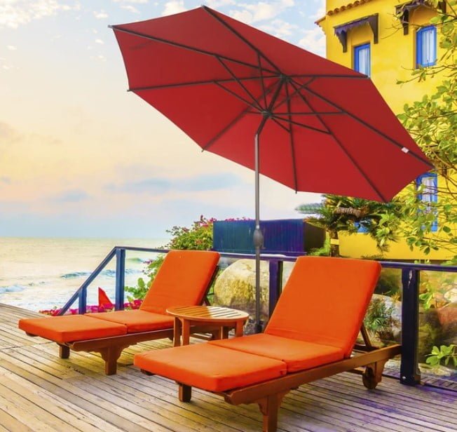 Abba Patio 11 Feet Market Umbrella with Push Button Tilt and Crank 8 Ribs Review