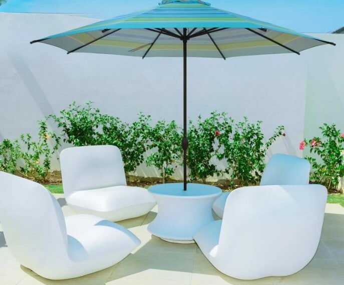 Abba Patio 11 Feet Striped Outdoor Market Umbrella