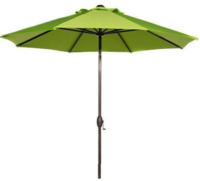 Abba Patio 9 Feet Market Umbrella with Auto Tilt and Crank (8 Ribs)