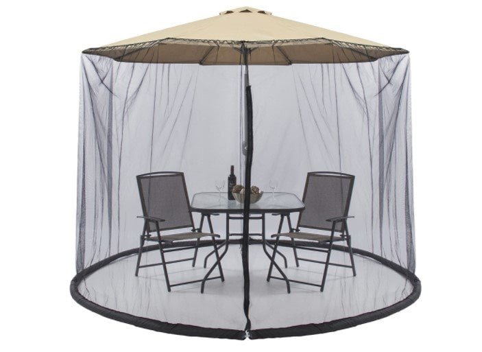 Best Choice Products Bug Net Screen Accessory for 9ft Patio Umbrella w Zippered Door