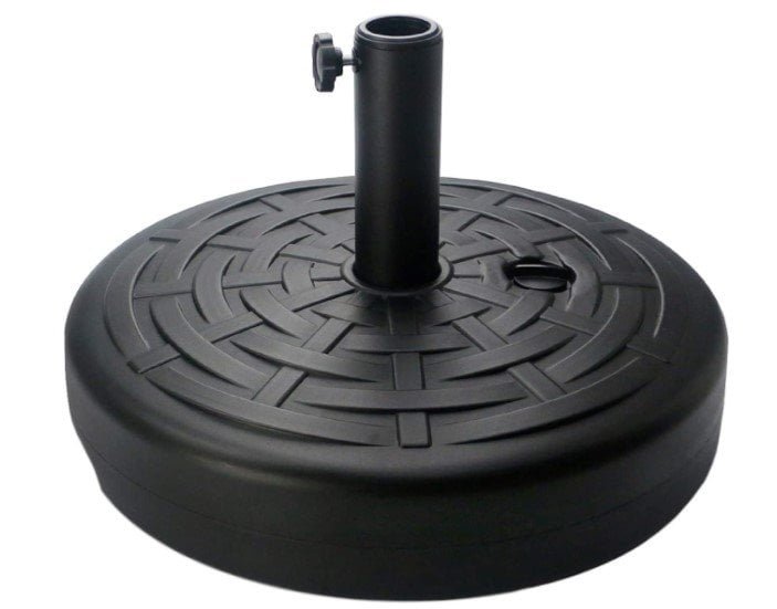 Sunnyglade 30 lb Central Pole Umbrella Base Stand with Wide Rattan Design