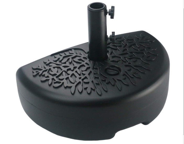 Sunnyglade 40 lb Half Moon Shaped Water Filled Patio Umbrella Base Stand