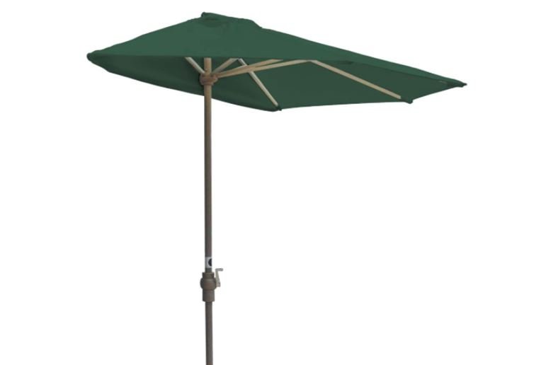 Blue Star Group Off-The-Wall Brella Olefin Half Umbrella, 7.5'-Width Green