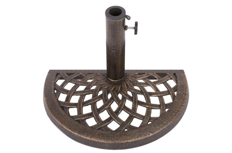 Cast Iron Half Umbrella Base - 17.7 Inch Diameter by Trademark Innovations