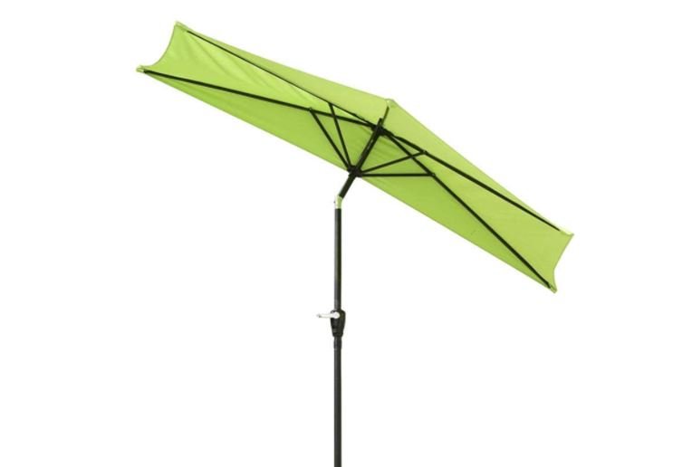 Yescom 10ft Outdoor Patio Half Umbrella for Wall Balcony Door Parasol Yard Sun Shade with Tilt and Crank Bright Green