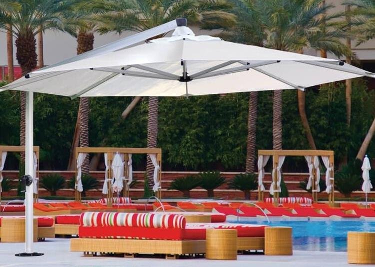 Shademaker Galaxy 16 ft 4 inches Cantilever Patio Umbrella with Crank Lift