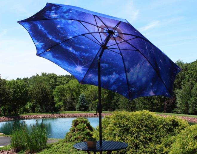 Sunnydaze Market Outdoor Patio Umbrella with Modern Design - 8-Foot