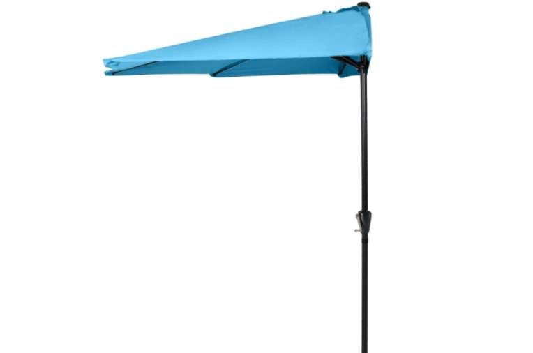 ABCCANOPY 11FT Patio Umbrella Half Round Outdoor Umbrella with Crank for Wall Balcony Door Window Sun Shade