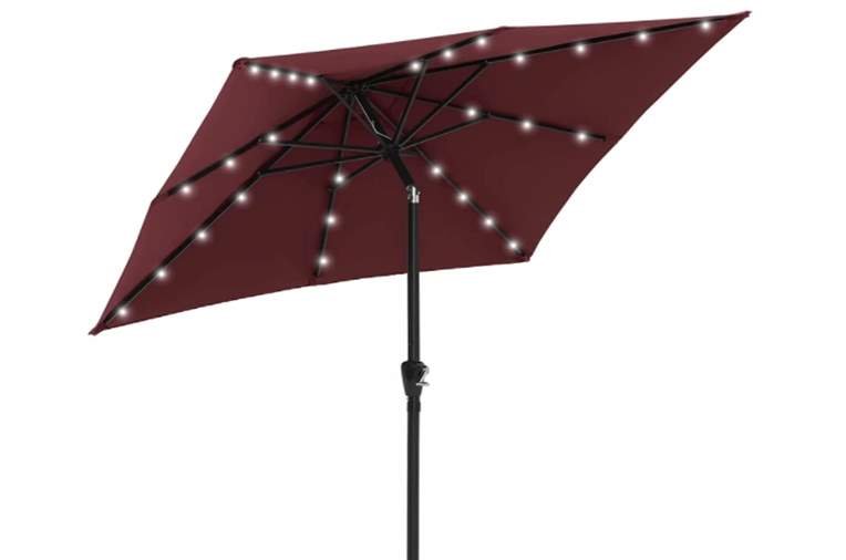 ABCCANOPY Square Solar Powered Patio Umbrella Outdoor Umbrellas