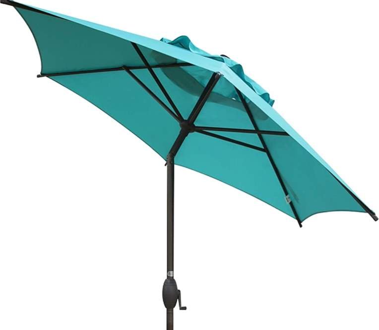 Abba Patio 7.5 ft Patio Umbrella Outdoor Umbrella Patio Market Table Umbrella with Push Button Tilt and Crank
