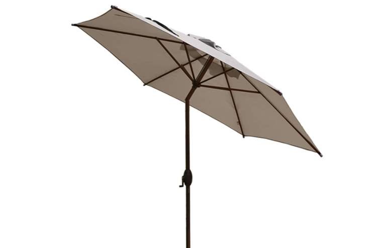 Abba Patio 9 Feet Market Umbrella With Push Button Tilt And Crank