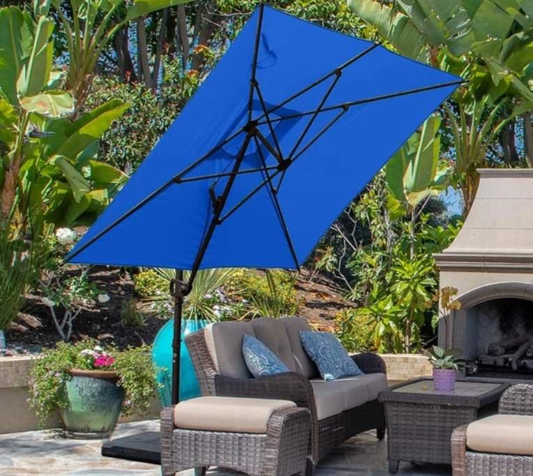 Abba Patio 9 by 7 Feet Rectangular Offset Cantilever Umbrella
