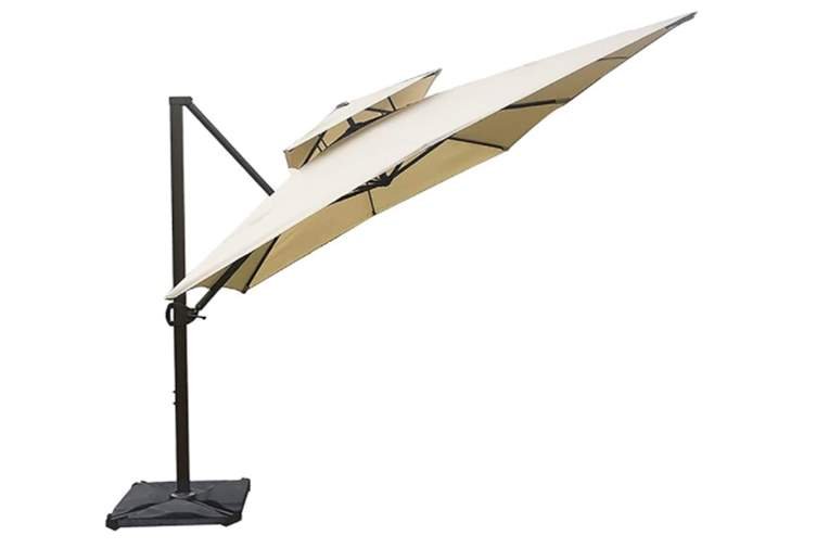 Abba Patio 9 x 12 ft Extra Wide Rectangular Cantilever Umbrella with Easy Tilt & Cross Base