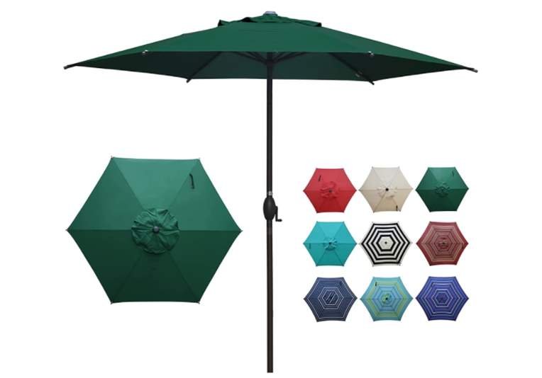 Abba Patio 9ft Patio Umbrella Outdoor Umbrella Patio Market Table Umbrella with Push Button Tilt and Crank