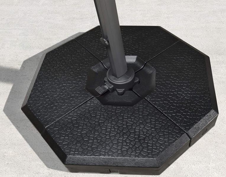 PURPLE LEAF 4Pcs Cantilever Umbrella Base for Outdoor Offset Patio Umbrella, Water & Sand Filled Weight Base, 220 Lbs