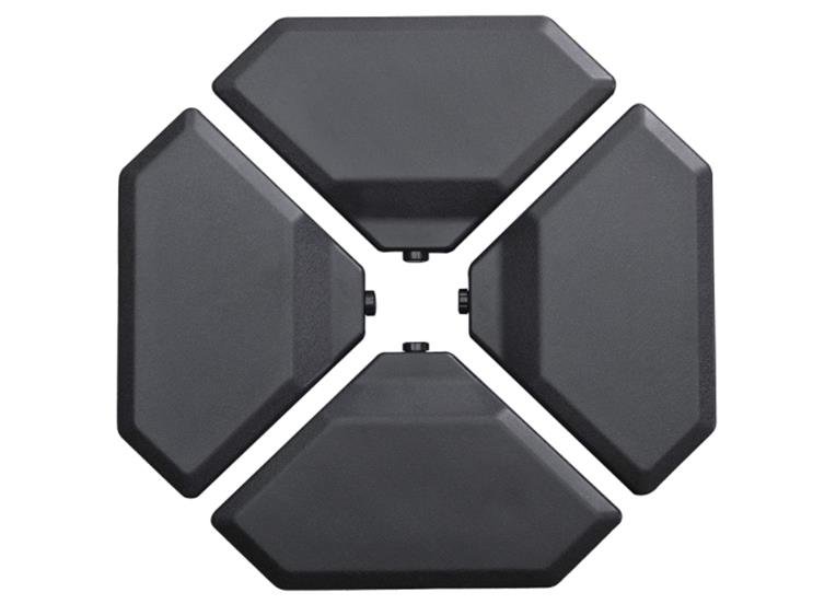 Purple Leaf 4Pcs Cantilever Umbrella Base for Outdoor Offset Patio Umbrella, Water & Sand Filled Weight Base