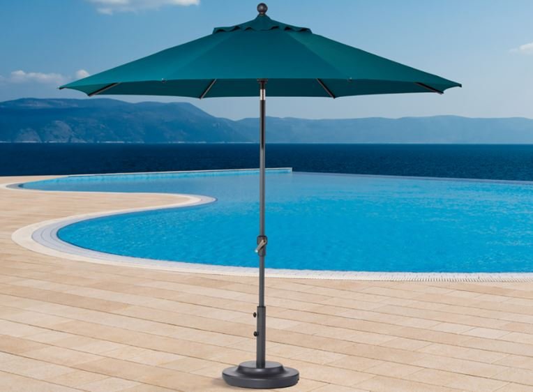 Proshade 10 aluminum umbrella with auto tilt - Peacock