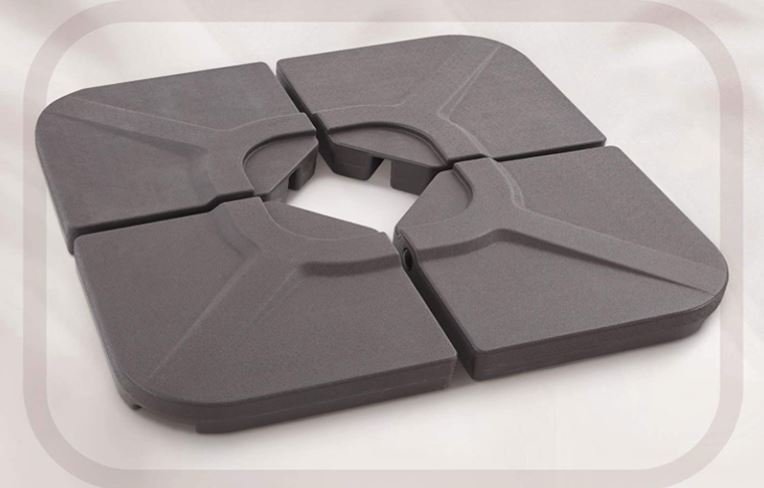 Wikiwiki 230 lbs. Filled Cantilever Offset Hanging Umbrella Weighted Base Plate Set